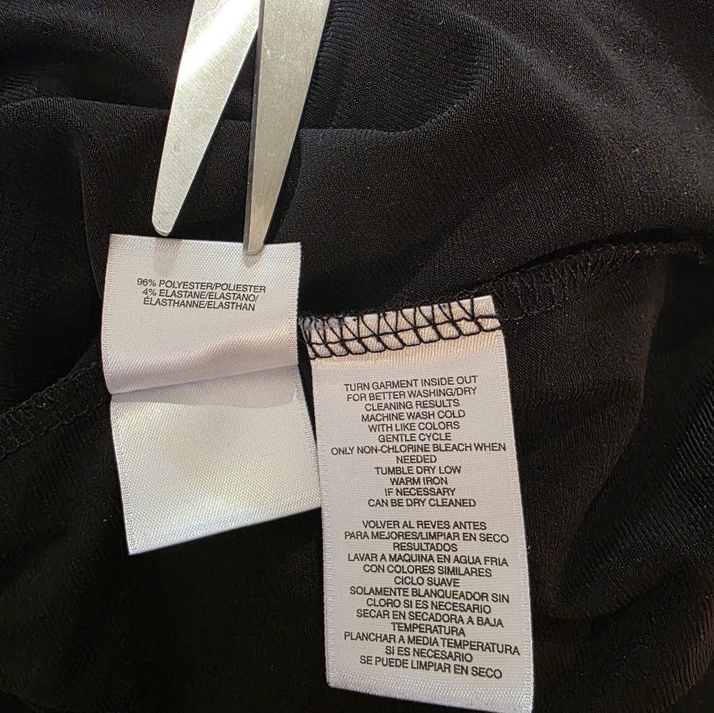 Anne Klein Black Long Sleeve Wrap Dress. Sz Med. EUC! - Picture 6 of 6